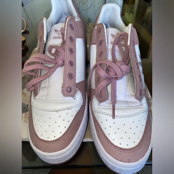 Adidas Pink and White Retro Athletic Shoes - Picture 2 of 12